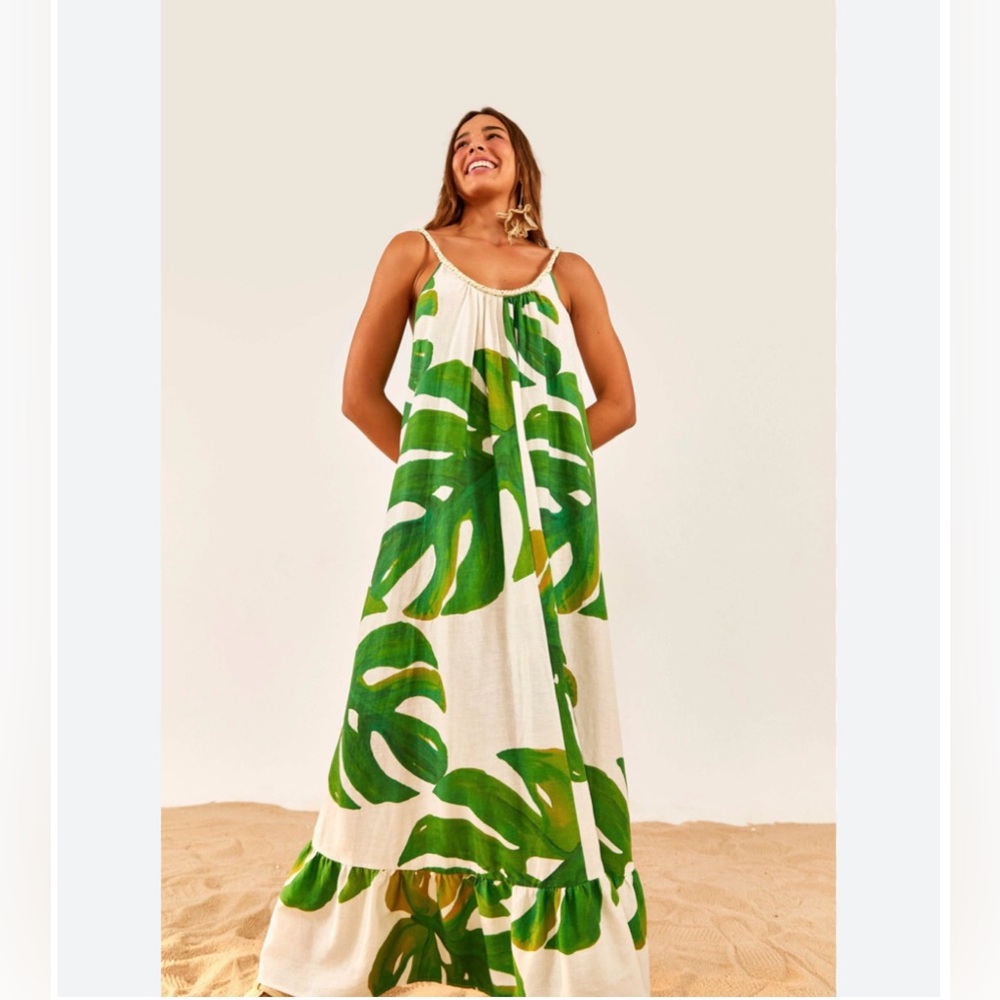 New FARM Rio Monstera Maxi Dress - Picture 2 of 15